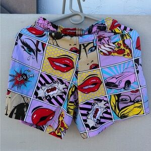 Colorful Pop Art Graphic Shorts